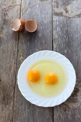 Raw eggs