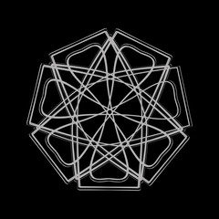 Geometric pattern icon star astrology  set pentagram