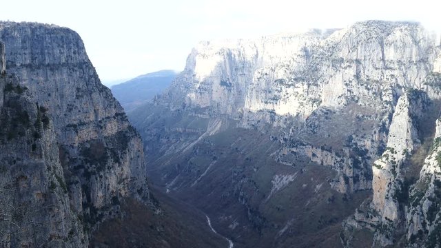 The Vikos Gorge in the Pindus Mountains of northern Greece