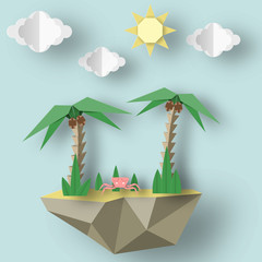 Summer Origami Art Applique.