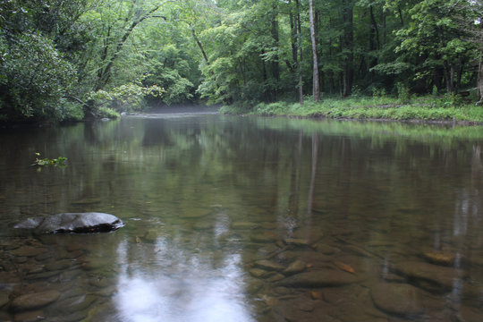 Smooth Surface River in the American Forest