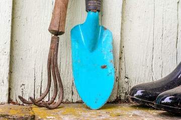 łopatka i narzędzia w ogrodzie © mirame111