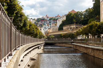 Naklejka premium Karlovy Vary channel view