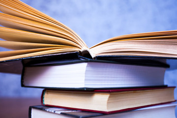 stack of vintage books