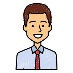 elegant businessman avatar character vector illustration design