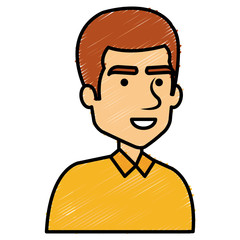 young man avatar character vector illustration design