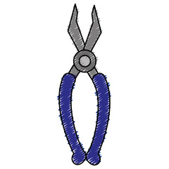 pliers tool isolated icon vector illustration design