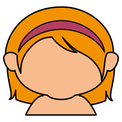 cute little girl shirtless character vector illustration design