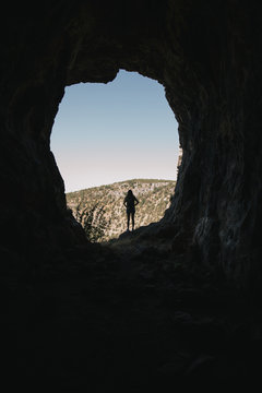 woman in the cave