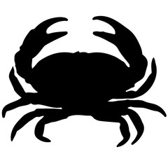 crab silhouette - obrazy, fototapety, plakaty