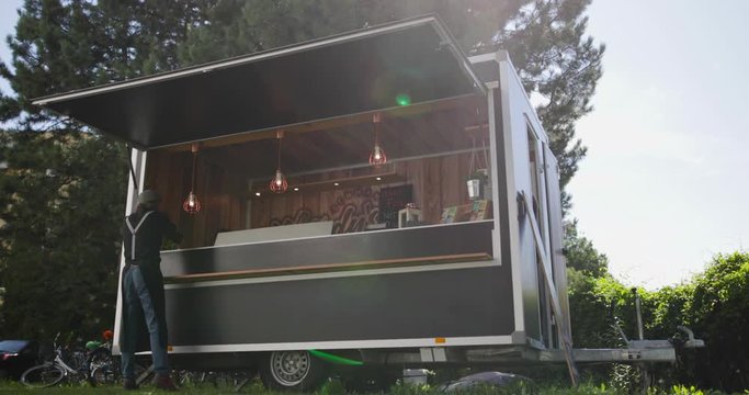 Food Truck owner opening for business