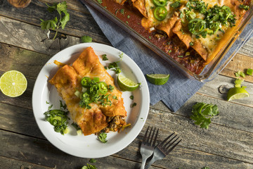 Homemade Beef Enchiladas with Red Sauce