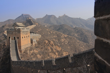 stunning great wall of China Panorama in natural state