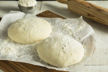 Fototapeta na wymiar Raw Organic White Pizza Dough Ball