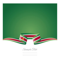 Abstract background Suriname flag ribbon