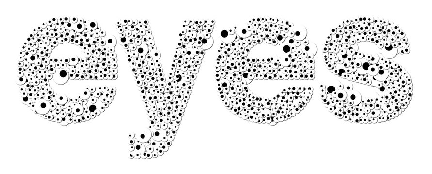 "eyes" made of  looking eyes