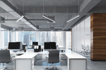 Open space office and meeting room