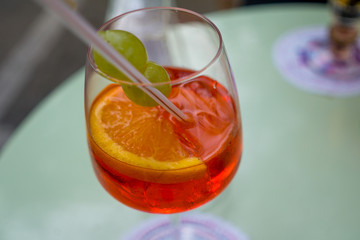 aperitif with appetizers, sandwiches with tomato