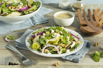 Raw Autumn Pear and Blue Cheese Salad