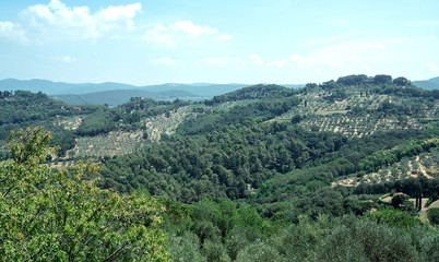 Fototapeta na wymiar Toskanische Berge