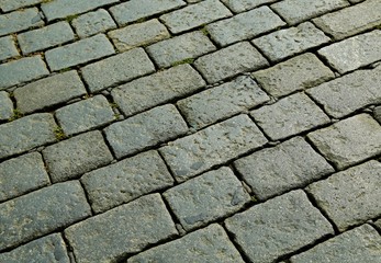 Cobblestone pavement