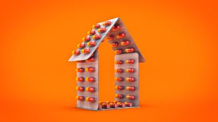 Medicine pills concept. 3d rendering