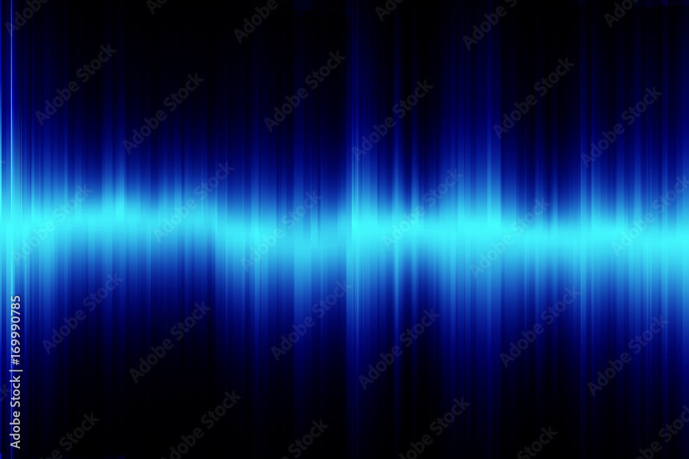 Poster abstract blue hi technology digital pulse sound wave vector background
