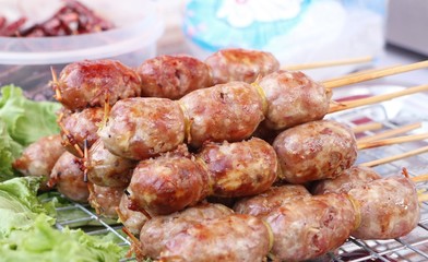 BBQ sausages street food