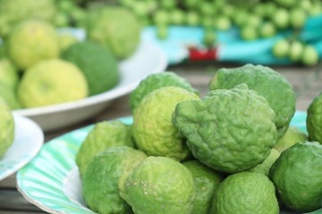 kaffir lime at market
