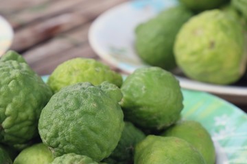 kaffir lime at market