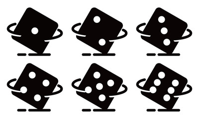 rolling dice, vector