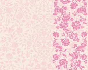 Obraz premium wedding card design, paisley floral pattern , India