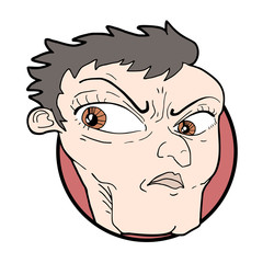 caricature of angry man