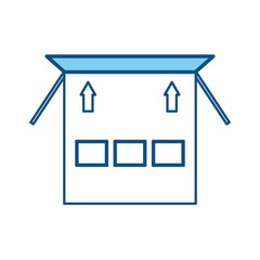 carton box icon over white background vector illustration