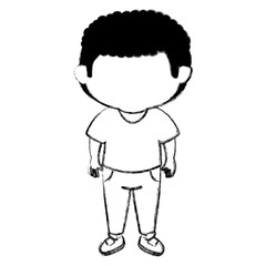 cute little boy character vector illustration design