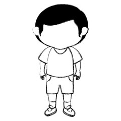 cute little boy character vector illustration design