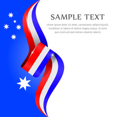 Abstract background flag. Background flag ribbon for liberty, national event, celebration, brochure, slide show, and general election. Abstract color background Australia flag ribbon vector.