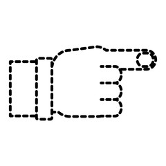 hand pointing icon over white background vector illustration