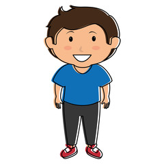 cute little boy character vector illustration design