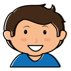 cute little boy character vector illustration design