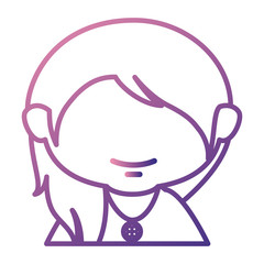 Fototapeta premium cute little girl character vector illustration design