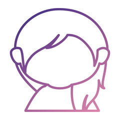 cute little girl shirtless character vector illustration design