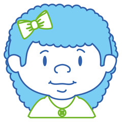 cute little girl character vector illustration design