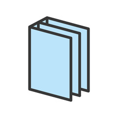  flat line monocromatic folder over white background vector illustration