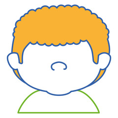 cute little boy shirtless character vector illustration design