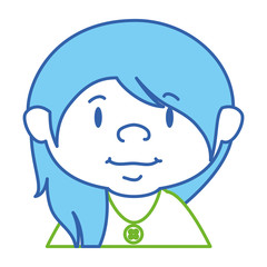 cute little girl character vector illustration design