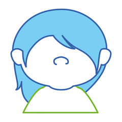 Obraz premium cute little girl shirtless character vector illustration design