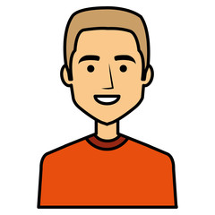 young man avatar character vector illustration design