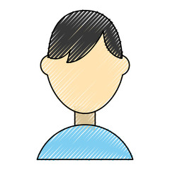 colorful man avatar  doodle over bakground vector illustration