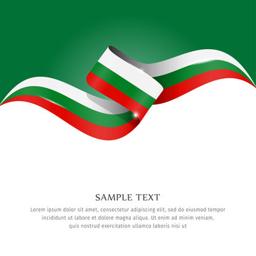 Abstract background flag. Background flag ribbon for liberty, national event, celebration, brochure, slide show, and general election. Abstract color background Bulgaria  flag ribbon vector.